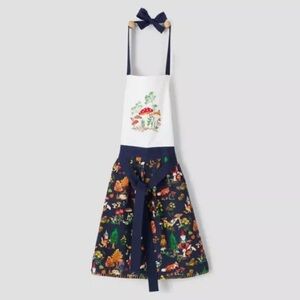 Sur La Table NWT Embroidered Forest Friends Whimsical Cottage Core Spring Apron